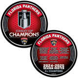 2025 Florida Panthers Stanley Cup Champions Puck (w/Roster)