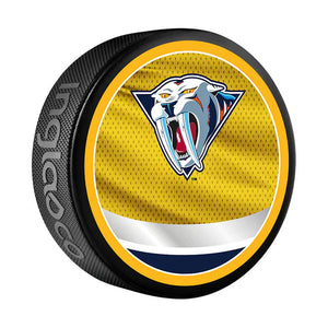 Pre-Order - Juuse Saros Autographed Nashville Predators Reverse Retro Puck