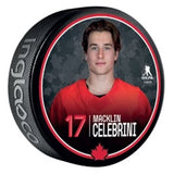 Team Canada - 2026 Winter Olympic Macklin Celebrini Photo Puck