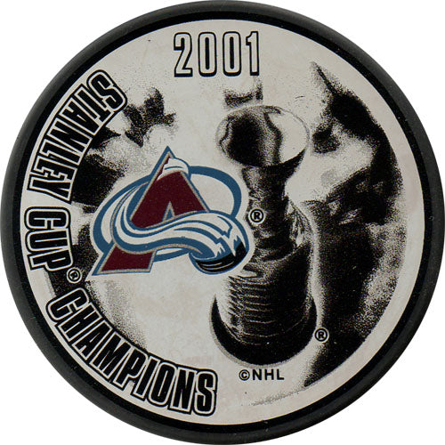 Pre-Order - Joe Sakic Autographed 2001 Stanley Cup Champions Puck