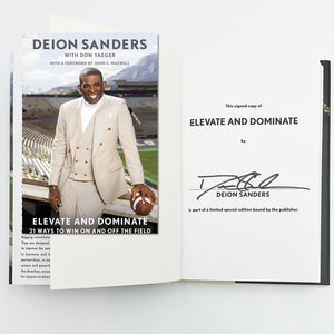 Deion Sanders "Elevate and Dominate" Autographed Book