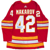 Sergei Makarov Autographed Calgary Flames Pro Jersey