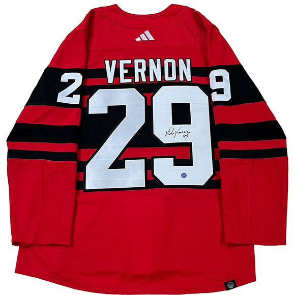 Mike Vernon Autographed Detroit Red Wings Reverse Retro Pro Jersey