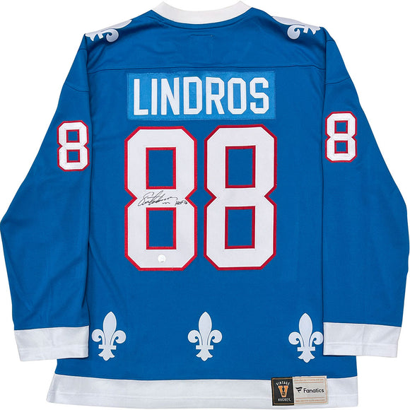 Eric Lindros Autographed Quebec Nordiques Replica Jersey