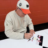 Bobby Clarke Autographed Philadelphia Flyers 8X10 Photo (White Jersey)