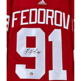 Sergei Fedorov Autographed Detroit Red Wings Pro Jersey