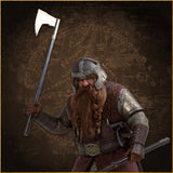 John Rhys-Davies Autographed 3D Printed Replica Bearded Axe w/"Gimli"