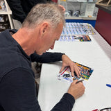 Dominik Hasek Autographed Buffalo Sabres 8X10 Photo (Blue Jersey w/"HOF 14")