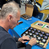 Dominik Hasek Autographed 1983 NHL Draft Puck w/"199 pick"