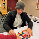 Patrick Kane Autographed Chicago Blackhawks 8X10 Photo (Celebrating)