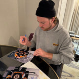 Elias Lindholm Autographed Boston Bruins 8X10 Photo