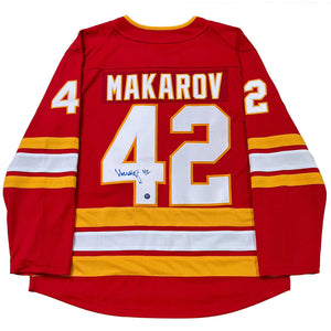 Sergei Makarov Autographed Calgary Flames Replica Jersey