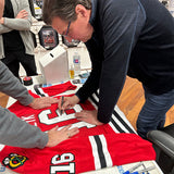 Ed Olczyk Autographed Chicago Blackhawks Replica Jersey