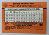 George Bell Autographed 1990 Donruss Baseball Card