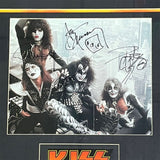 KISS Autographed Framed Display - Stanley, Simmons, Criss & Frehley
