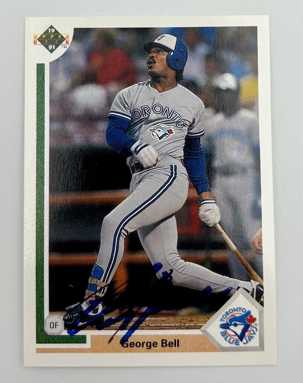 George Bell Autographed 1991 Upper Deck Baseball Card – Frozen Pond