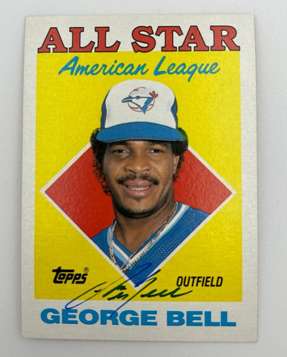 George Bell Autographed 1987 Topps Baseball Card