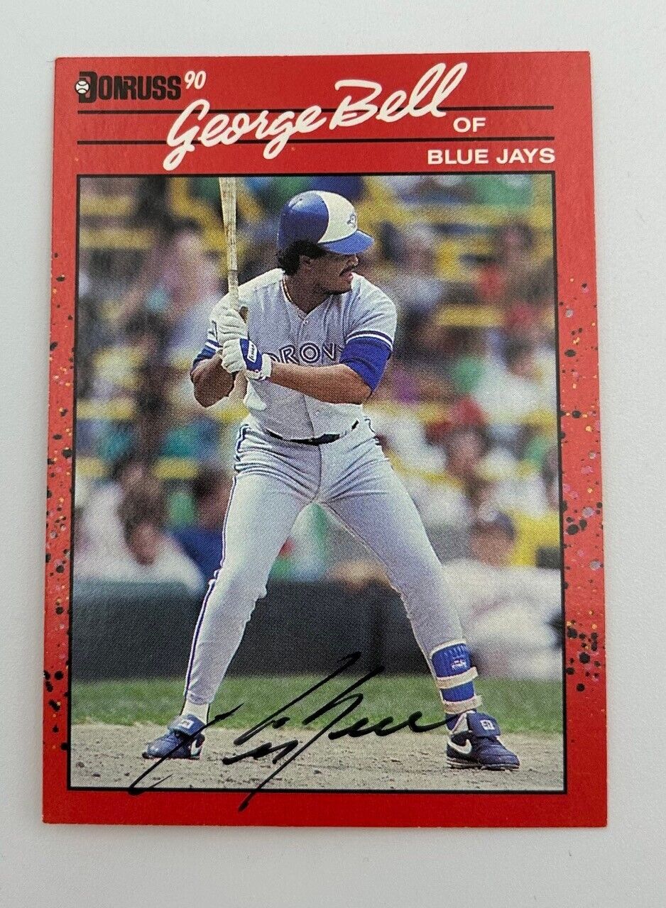 George Bell Autographed 1990 Donruss Baseball Card – Frozen Pond