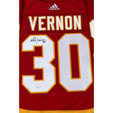 Mike Vernon Autographed Calgary Flames Pro Jersey