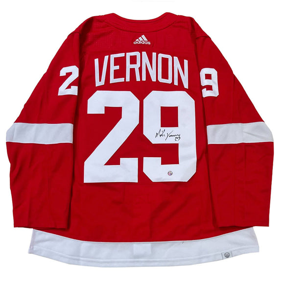 Mike Vernon Autographed Detroit Red Wings Pro Jersey