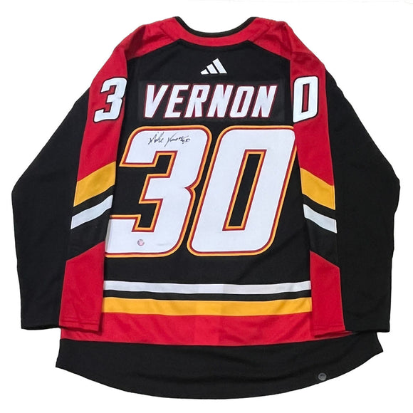 Mike Vernon Autographed Calgary Flames Reverse Retro Pro Jersey