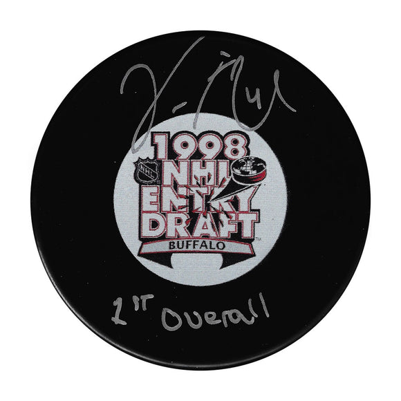 Vincent Lecavalier Autographed 1998 NHL Draft Puck w/