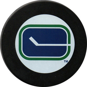 Vancouver Canucks Stick Old Logo Puck