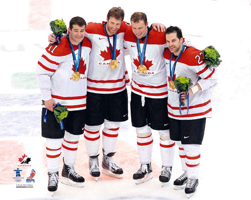 Sharks X 4 Team Canada 2010 Olympics - Marleau/Thornton/Heatley/Boyle Unsigned 8X10 Photo