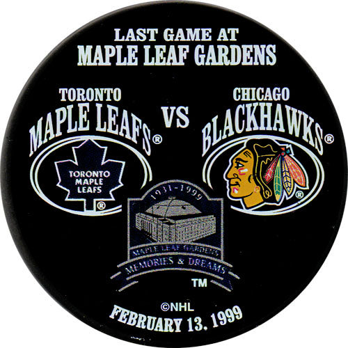 Last Game at Maple Leaf Gardens Commemorative Puck