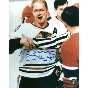 Bobby Hull (deceased) Autographed Chicago Blackhawks 16X20 Photo (Bloody)