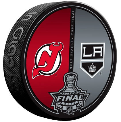 2012 Stanley Cup Finals Dueling Logos Puck - Los Angeles Kings vs. New Jersey Devils