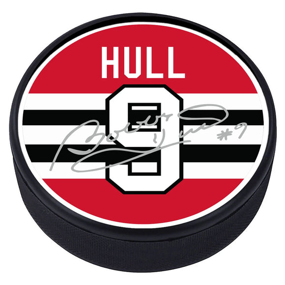Bobby Hull Chicago Blackhawks NHL Alumni Signature Puck