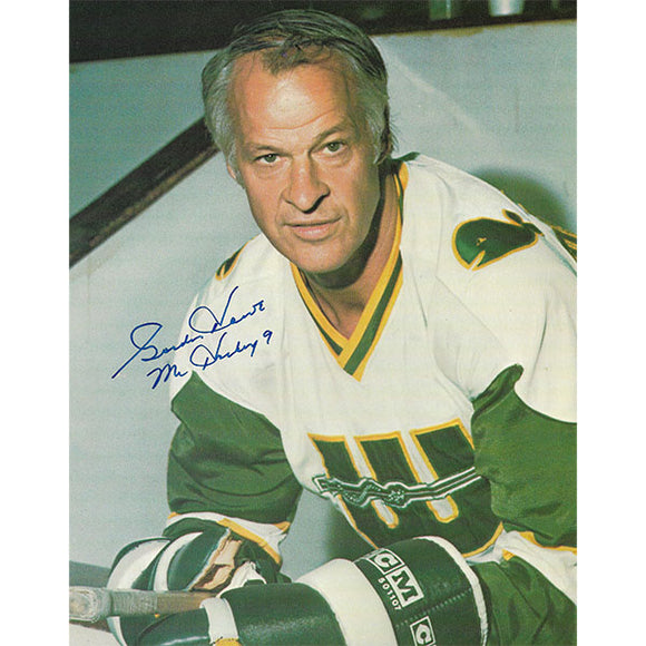 Gordie Howe Autographed 8X10.5 Photo (New England Whalers)