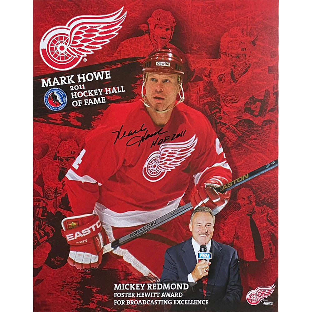 Mark Howe Autographed 11X14 Hockey Hall of Fame Induction Photo ...