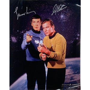Leonard Nimoy/William Shatner Autographed Star Trek 16X20 Photo