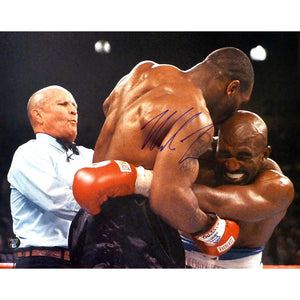 Mike Tyson Autographed 16X20 Photo (vs. Holyfield)