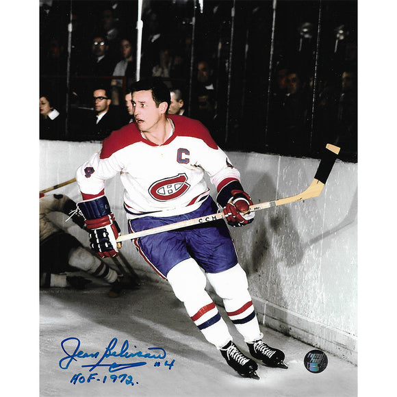 Jean Beliveau (deceased) Autographed Montreal Canadiens 8X10 Photo
