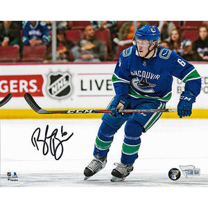 Brock Boeser Autographed Vancouver Canucks 8X10 Photo
