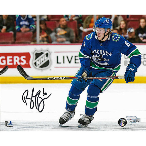 Gino Odjick Vancouver Canucks Flying Skate Autographed 8x10 Photo