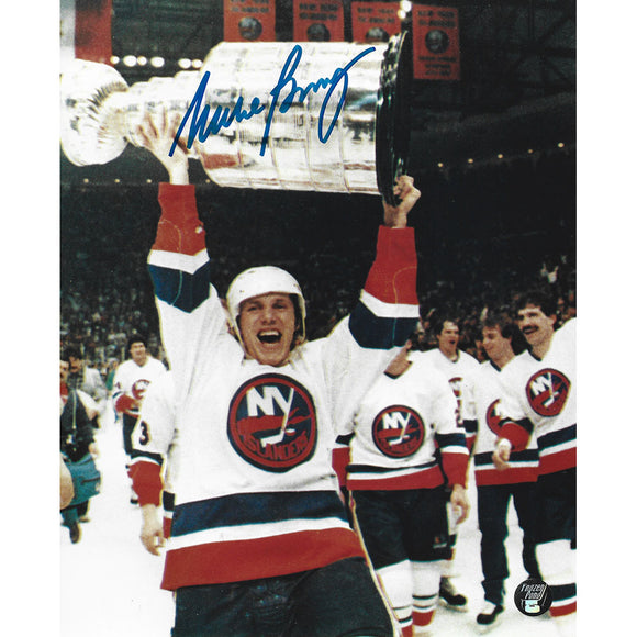 Clark Gillies New York Islanders Autographed Stanley Cup 8x10 