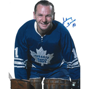 Johnny Bower (deceased) Autographed Toronto Maple Leafs 8X10 Photo (Posed)
