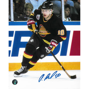 Pavel Bure Autographed Vancouver Canucks 8X10 Photo (Skate Logo