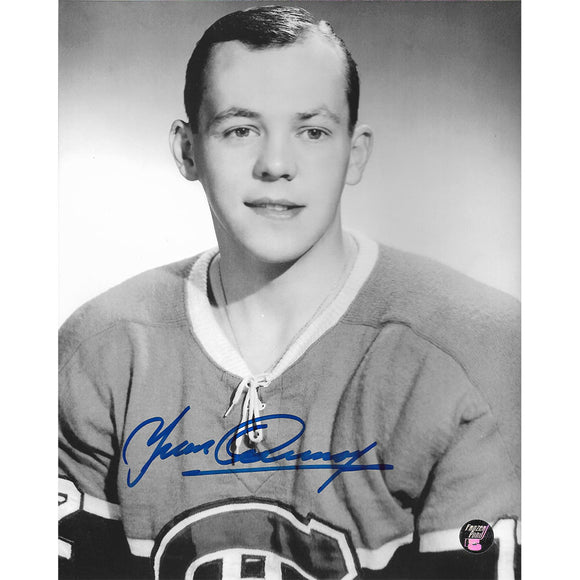 Yvan Cournoyer Autographed Montreal Canadiens 8X10 Photo (B+W)