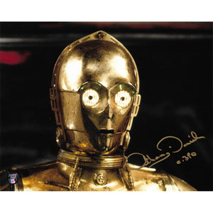Anthony Daniels Autographed Star Wars 8X10 Photo (Black Background)