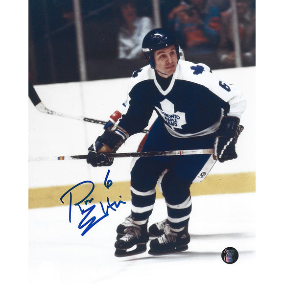 Ron Ellis (deceased) Autographed Toronto Maple Leafs 8X10 Photo (w/helmet)