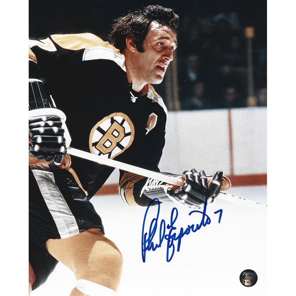 Phil Esposito Autographed Boston Bruins 8X10 Photo (Close-Up)