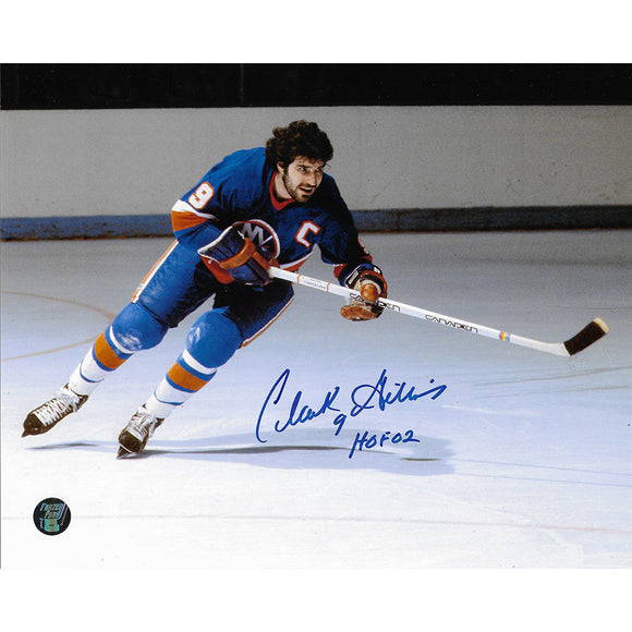 Clark Gillies (deceased) Autographed New York Islanders 8X10 Photo (Horizontal)