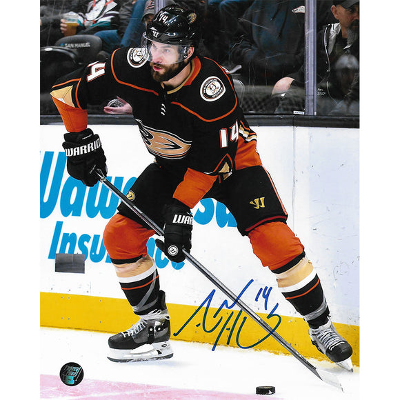 Adam Henrique Autographed Anaheim Ducks 8X10 Photo (Boards)