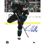 Tomas Hertl Autographed San Jose Sharks 8X10 Photo (Black Jersey)