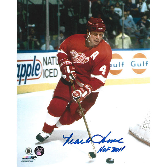 Mark Howe Autographed Detroit Red Wings 8X10 Photo